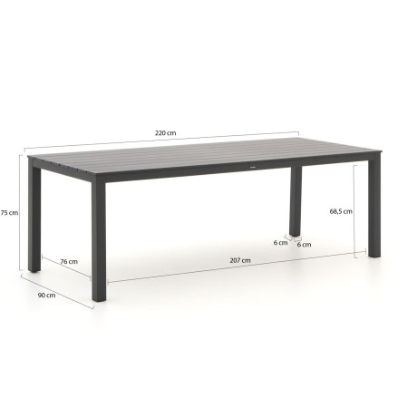 Manifesto Menzano dining tuintafel 220x90x75cm - Laagste prijsgarantie! afbeelding2 - 1