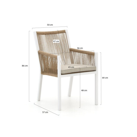 Manifesto Rivola/Menzano 160cm dining tuinset 5-delig - Laagste prijsgarantie! afbeelding2 - 1