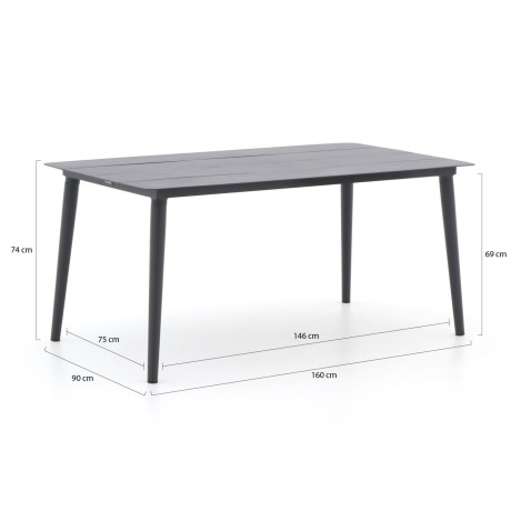 Manifesto Sora dining tuintafel 160x90x74cm - Laagste prijsgarantie! afbeelding2 - 1