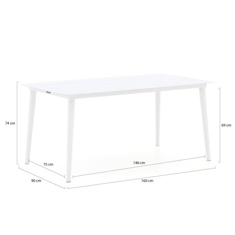 Manifesto Sora dining tuintafel 160x90x74cm - Laagste prijsgarantie! afbeelding2 - 1