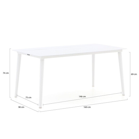 Manifesto Sora dining tuintafel 160x90x74cm - Laagste prijsgarantie! afbeelding2 - 1