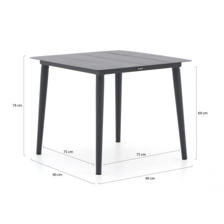 Manifesto Sora dining tuintafel 90x90x74cm - Laagste prijsgarantie! afbeelding2 - 1