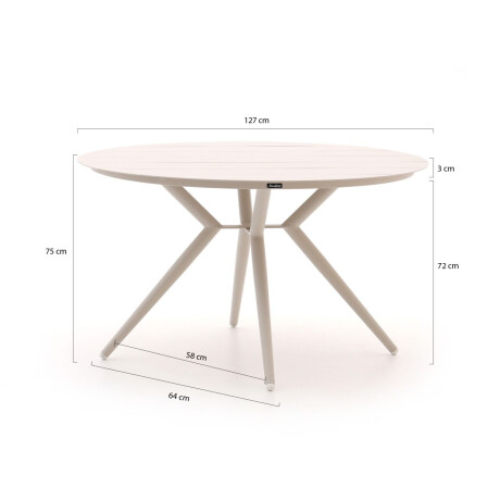 Manifesto Sora dining tuintafel ø 127cm (h:75cm) - Laagste prijsgarantie! afbeelding2 - 1