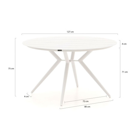 Manifesto Sora dining tuintafel ø 127cm (h:75cm) - Laagste prijsgarantie! afbeelding2 - 1