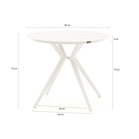 Manifesto Sora dining tuintafel ø 90cm (h:75cm) - Laagste prijsgarantie! afbeelding2 - 1