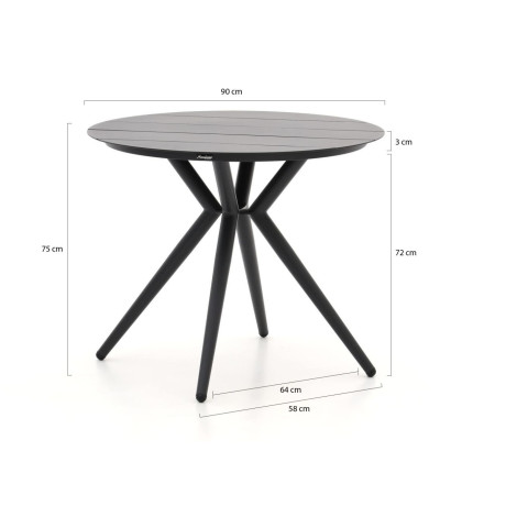 Manifesto Sora dining tuintafel ø 90cm (h:75cm) - Laagste prijsgarantie! afbeelding2 - 1