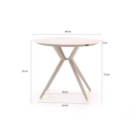 Manifesto Sora dining tuintafel ø 90cm (h:75cm) - Laagste prijsgarantie! afbeelding2 - 1