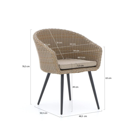 Manifesto Veruno/Sora 160cm dining tuinset 5-delig - Laagste prijsgarantie! afbeelding2 - 1
