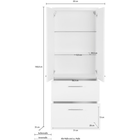 MARLIN Halfhoge kast 3040 , breedte 60 cm afbeelding2 - 1