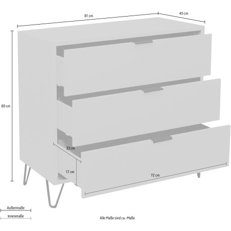 Mäusbacher Kast Bonnie Breedte 81 cm met draadframe afbeelding2 - 1