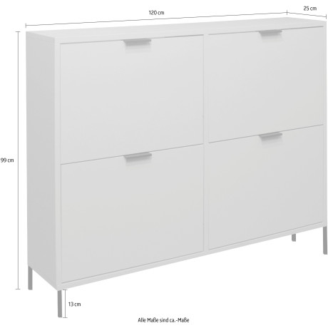 Mäusbacher Schoenenkast Bonnie Breedte 120 cm, hangend en staand met vierkant frame afbeelding2 - 1