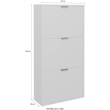 Mäusbacher Schoenenkast Bonnie Breedte 61 cm met 3 kleppen afbeelding2 - 1