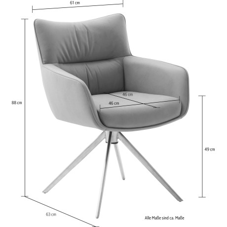 MCA furniture Stoel met 4 poten Limoen (set, 2 stuks), 360° draaibaar, belastbaarheid 120 kg, zithoogte ca. 49 cm (set, 2 stuks) afbeelding2 - 1