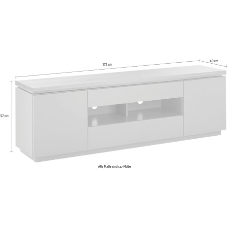 MCA furniture Tv-meubel PALAMOS Lowboard Deuren met demping/ soft-close afbeelding2 - 1