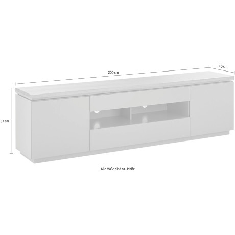 MCA furniture Tv-meubel PALAMOS Lowboard Deuren met demping/ soft-close afbeelding2 - 1