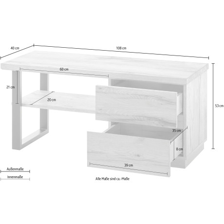 MCA furniture Zitbank Yorkshire Breedte ca. 108 cm afbeelding2 - 1