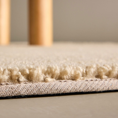 Metta rond vloerkleed teddystof beige - Ø 200 cm afbeelding2 - 1