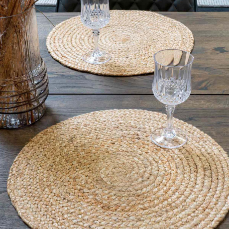 Milly jute placemat naturel - set van 4 - Ø 38 cm afbeelding2 - 1