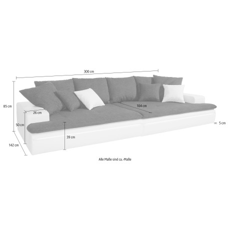 Mr. Couch Megabank Haïti naar keuze met koudschuim (140 kg belasting/zitting) en rgb-verlichting afbeelding2 - 1