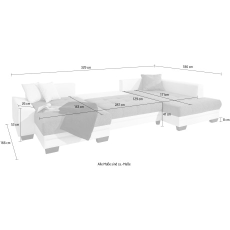 Mr. Couch Zithoek Nikita 2 Naar keuze met koudschuim (140 kg belasting/zitting), met RGB-verlichting afbeelding2 - 1