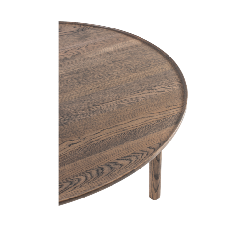 Mu coffee table houten salontafel donker eiken - Ø 100 cm afbeelding2 - 1