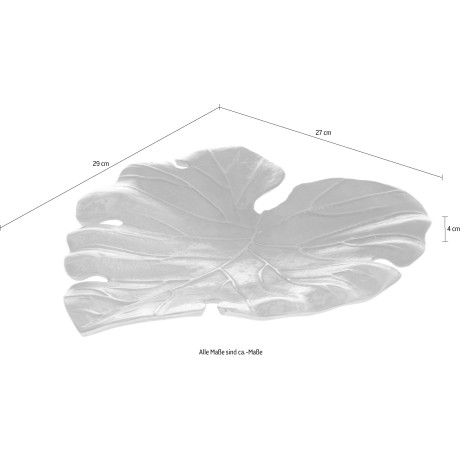 Myflair Möbel & Accessoires Dienblad Schaal in bladmodel, van metaal, woonkamer afbeelding2 - 1