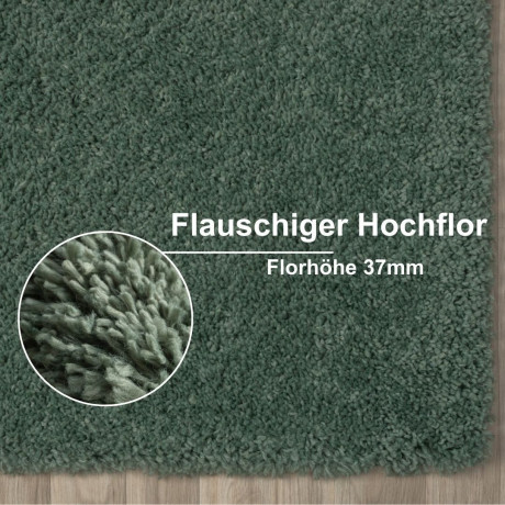 Myflair Möbel & Accessoires Hoogpolig vloerkleed My Shaggy Shaggy, uni kleuren, licht glanzend, microvezel, extra fluffy afbeelding2 - 1
