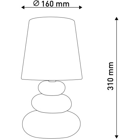 näve Led-tafellamp Stoney Aansluitkabel: ca. 130 cm (1 stuk) afbeelding2 - 1