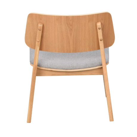 Nagano houten fauteuil naturel - met grijs zitkussen afbeelding2 - 1