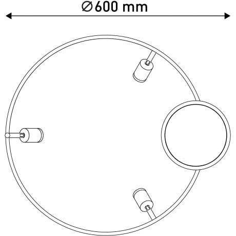 näve Led-plafondlamp TRISTAN Plafondlamp warmwit, L: 65 cm, 37W, staal-glans, incl. trafo, IP20 (1 stuk) afbeelding2 - 1