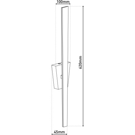 näve Led-wandlamp "Trevor" nikkel-mat, trapeziumvormig baldakijn, incl. kantelschakelaar, hoogte 62 cm (1 stuk) afbeelding2 - 1