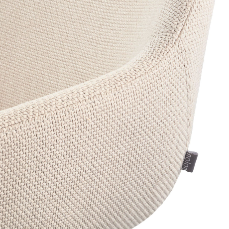 Nena-Mae eetkamerstoel beige - walnoot houten onderstel - set van 4 afbeelding2 - 1