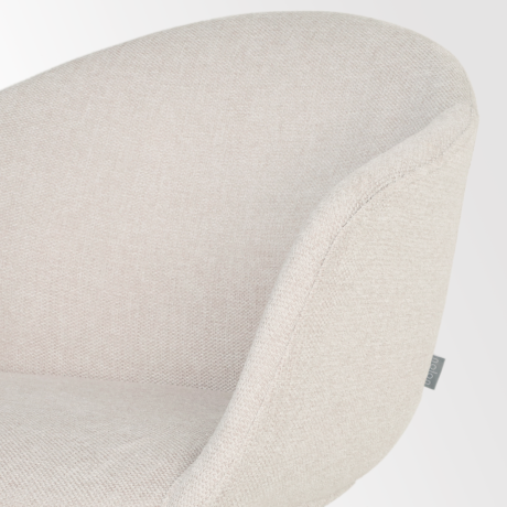 Nino-Otis barkruk beige - wit onderstel - 65 cm afbeelding2 - 1