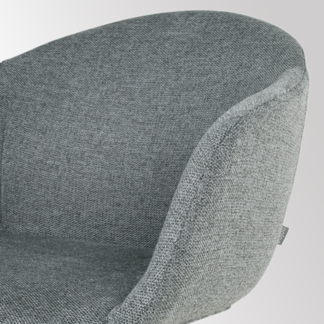 Nino-Otis barkruk donkergrijs - wit onderstel - 75 cm afbeelding2 - 1