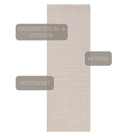 NORTHRUGS Vloerkleed Coin Binnen- en buitengebruik, weerbestendig, balkon, sisal-look, woonkamer, loper afbeelding2 - 1