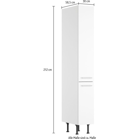 OPTIFIT Apothekerskast Bern2 Breedte 30 cm, hoogte 211,8 cm, 2 uittrekken (hoogte 124,4 /70 cm) afbeelding2 - 1