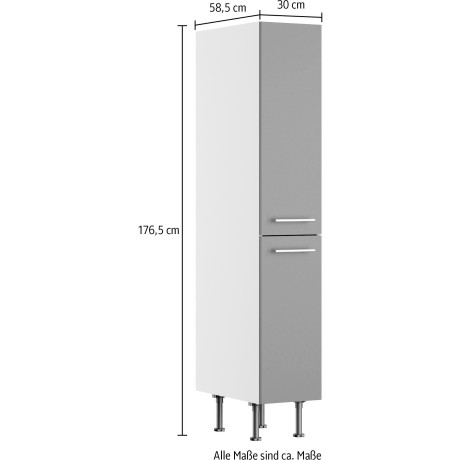 OPTIFIT Apothekerskast Bern2 Breedte 30 cm, hoogte 176,6 cm, 2 uittrekken (hoogte 89,2 /70 cm) afbeelding2 - 1