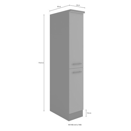 OPTIFIT Apothekerskast Palma Breedte 30 cm, hoogte 174,4 cm, 2 uittrekken, 5 planken afbeelding2 - 1