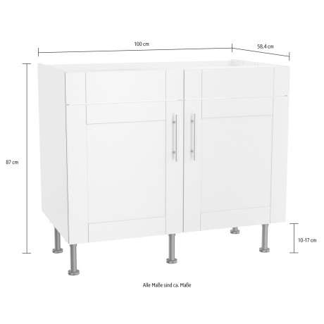 OPTIFIT Gootsteenkast Ahus Breedte 100 cm afbeelding2 - 1