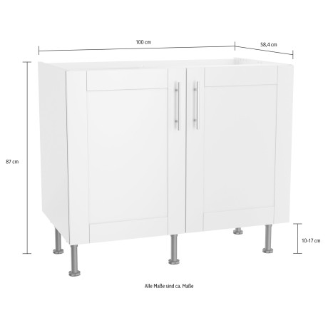 OPTIFIT Gootsteenkast Ahus Breedte 100 cm afbeelding2 - 1