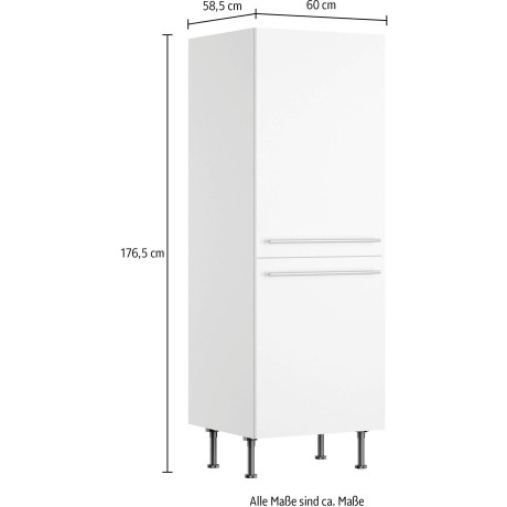 OPTIFIT Halfhoge kast Bern2 Breedte 60 cm, hoogte 176,6 cm, 2 deuren vergrendeld, 3 legplanken afbeelding2 - 1