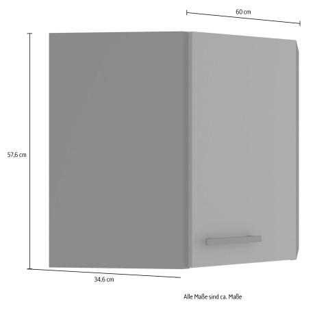 OPTIFIT Hangend hoekkastje Bella Breedte 60 x 60 cm, deuropening verwisselbaar afbeelding2 - 1