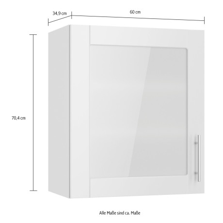 OPTIFIT Hangend kastje met glasdeur Ahus Breedte 60 cm afbeelding2 - 1