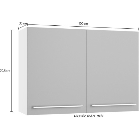 OPTIFIT Hangkast Bern2 Breedte 100 cm, 2 deuren, 2 planken afbeelding2 - 1