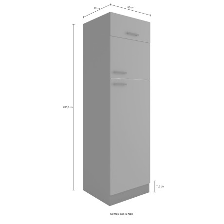 OPTIFIT Koelkastombouw Bella Breedte 60 cm, niche-afmetingen B/D/H 56,7/55,5/144,6 cm afbeelding2 - 1