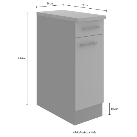 OPTIFIT Onderkast Palma Breedte 30 cm, met 1 deur en 1 lade afbeelding2 - 1