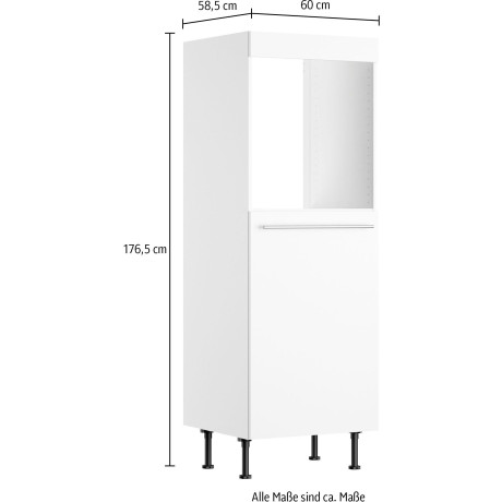 OPTIFIT Ovenombouwkast Bern2 Breedte 60 cm, hoogte 176,6 cm, 1 deur hoogte 89,2 cm afbeelding2 - 1