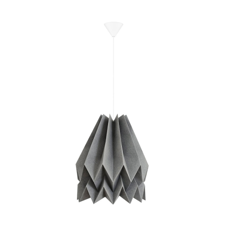 Origami hanglamp - Papier - Ø 45 cm - Grijs - Koordset wit afbeelding2 - 1