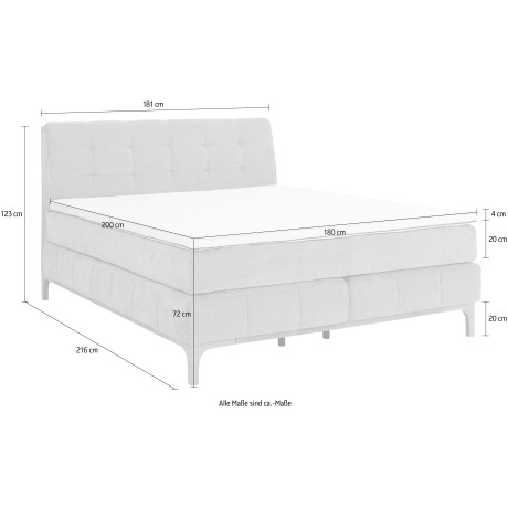 OTTO products Boxspring Jelle gecertificeerde, gerecyclede overtrekstoffen, verschillende uitvoeringen (5-delig) afbeelding2 - 1