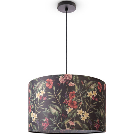 Paco Home Hanglamp Hugo Flower Slaapkamer pendellamp woonkamer bloemen stoffen lampenkap afbeelding2 - 1